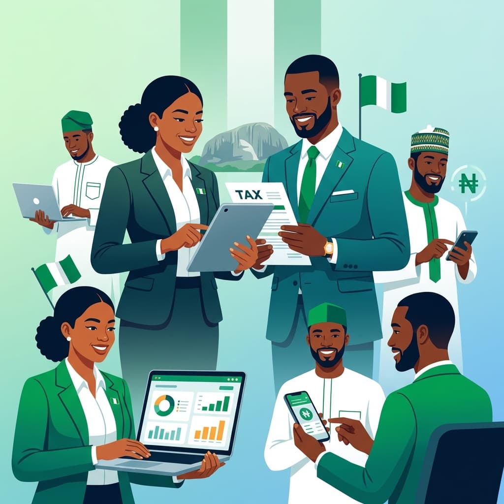 Nigerian professionals navigating tax documents with confidence